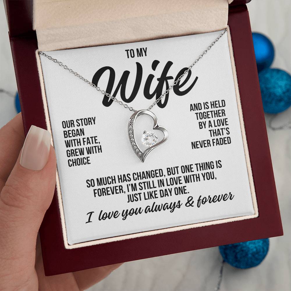 To My Wife "A Love That's Never Faded" Forever Love Necklace LS044