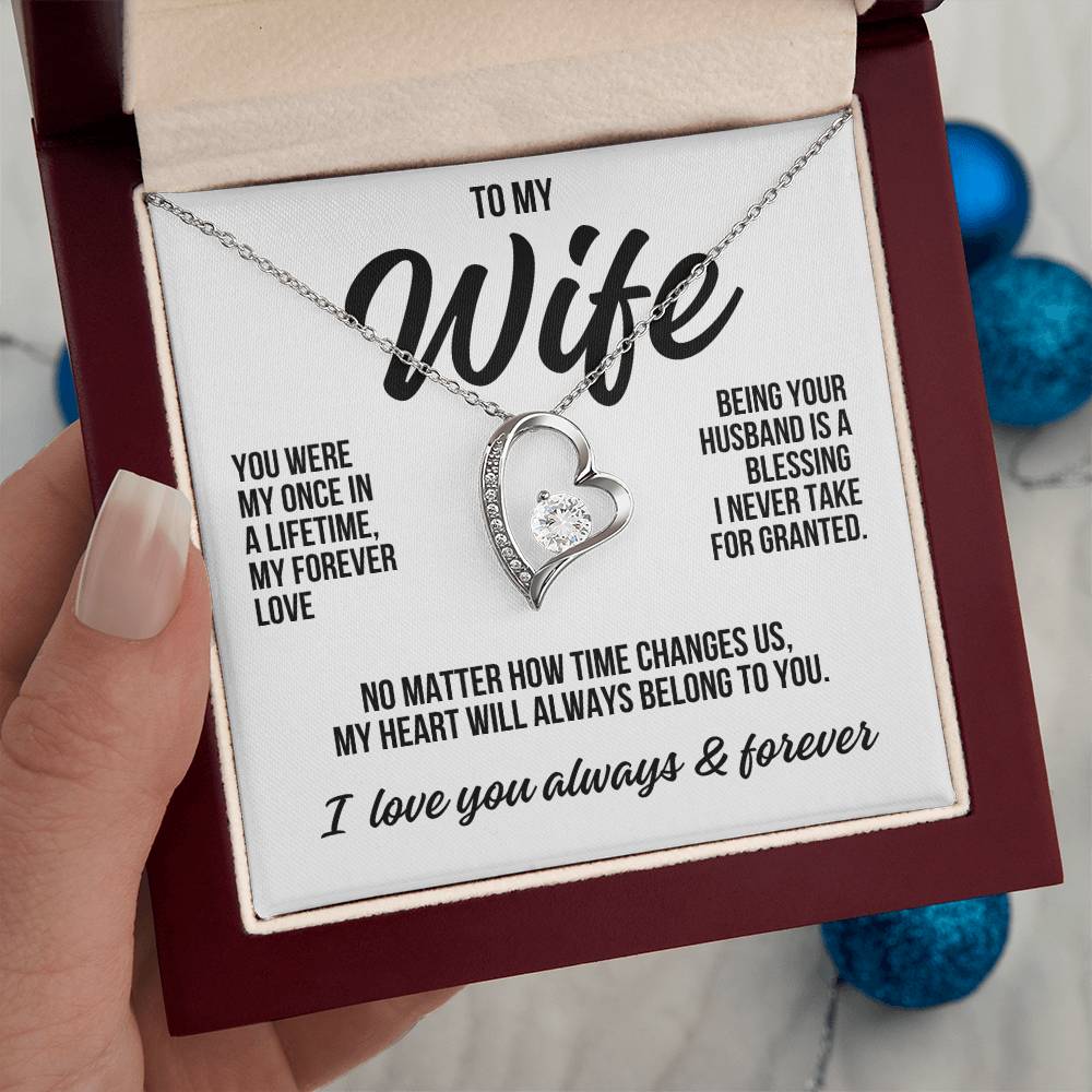 To My Wife "Being Your Husband" Forever Love Necklace LS046