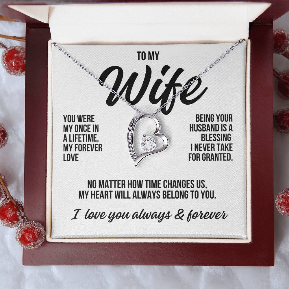 To My Wife "Being Your Husband" Forever Love Necklace LS046