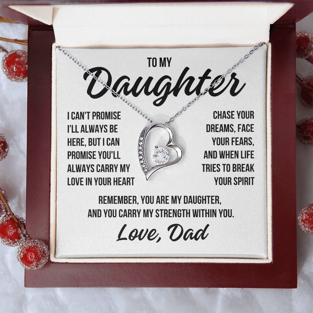 To My Daughter "Chase Your Dreams" Forever Love Necklace LS037