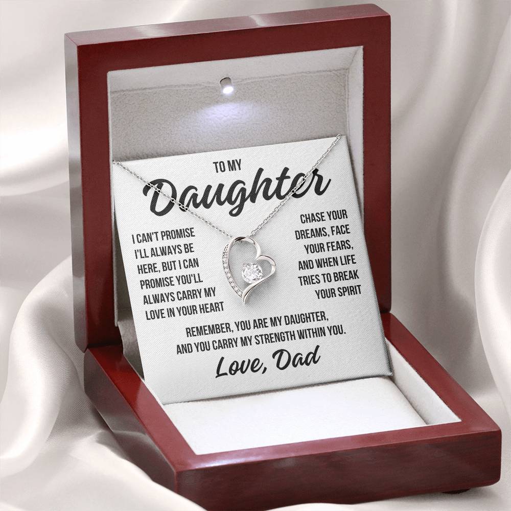 To My Daughter "Chase Your Dreams" Forever Love Necklace LS037