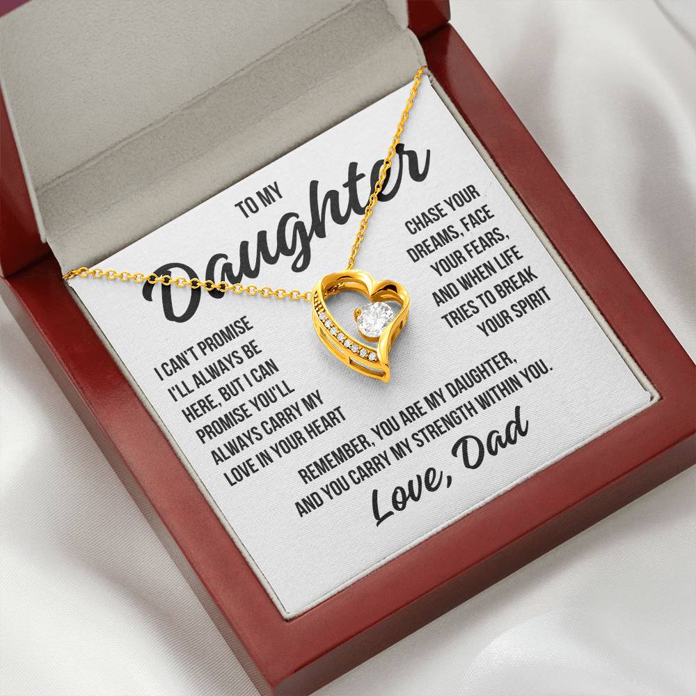 To My Daughter "Chase Your Dreams" Forever Love Necklace LS037