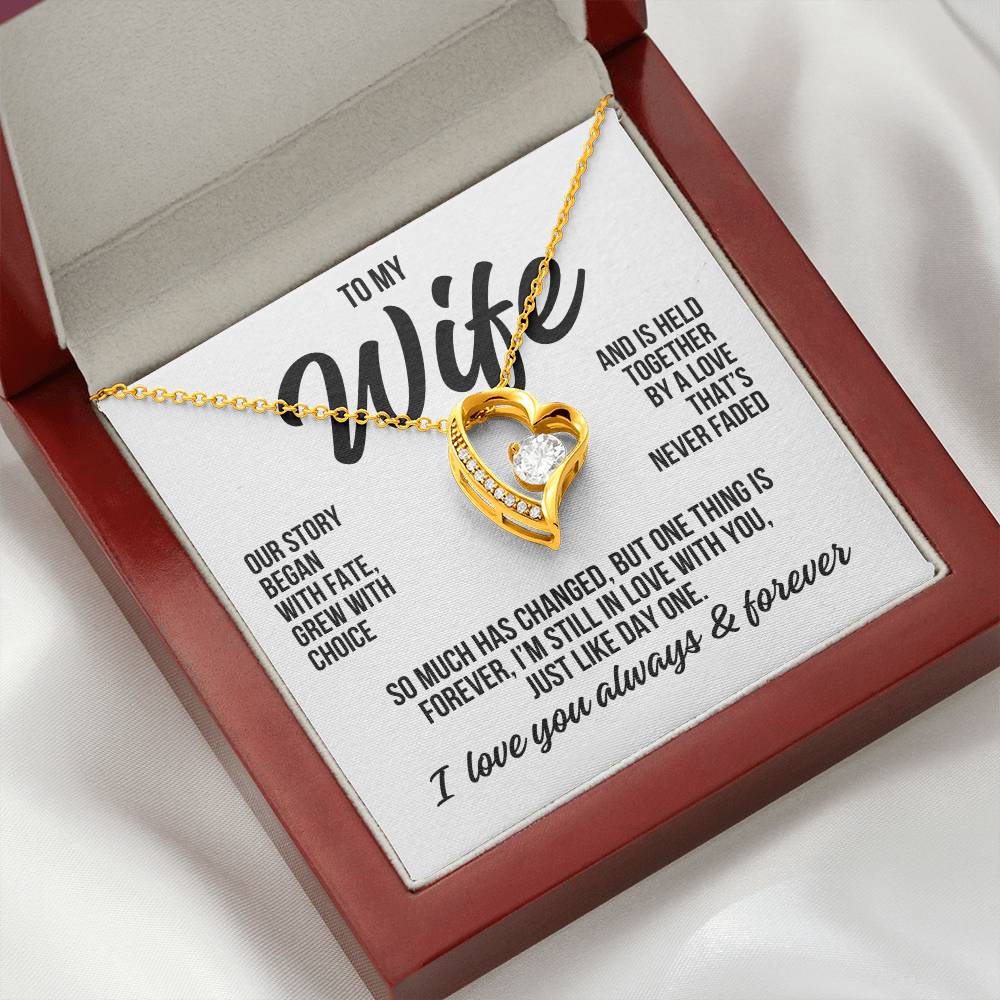 To My Wife "A Love That's Never Faded" Forever Love Necklace LS044