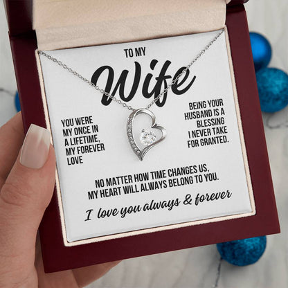 To My Wife "Being Your Husband" Forever Love Necklace LS046