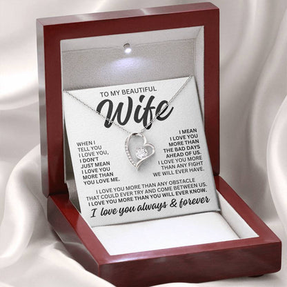 To My Beautiful Wife "When I Tell You" Forever Love Necklace LS083