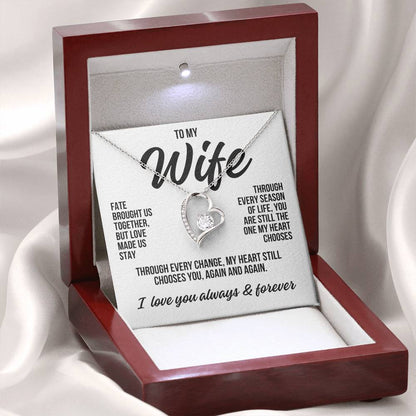 To My Wife "Fate Brought Us Together" Forever Love Necklace LS048