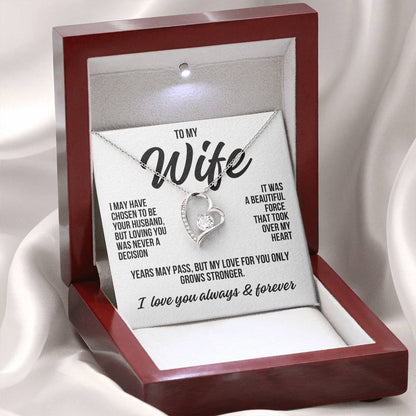 To My Wife "A Beautiful Force" Forever Love Necklace LS040