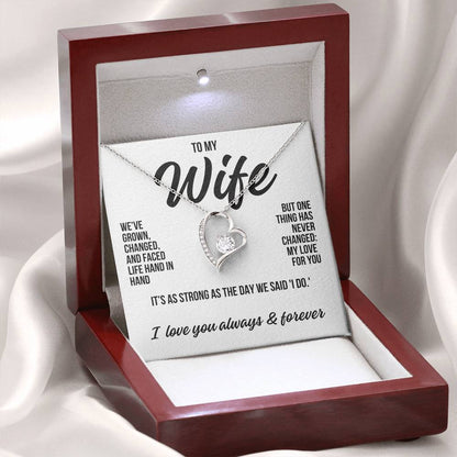 To My Wife "One Thing Has Never Changed" Forever Love Necklace LS042