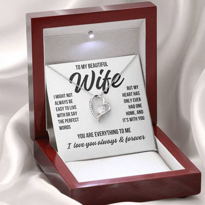 To My Beautiful Wife "Everything To Me" Forever Love Necklace LS050
