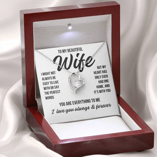 To My Beautiful Wife "Everything To Me" Forever Love Necklace LS050