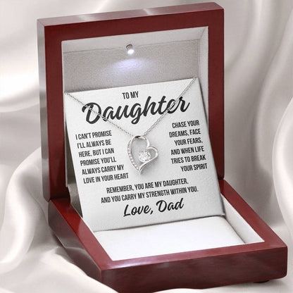To My Daughter "Chase Your Dreams" Forever Love Necklace LS037