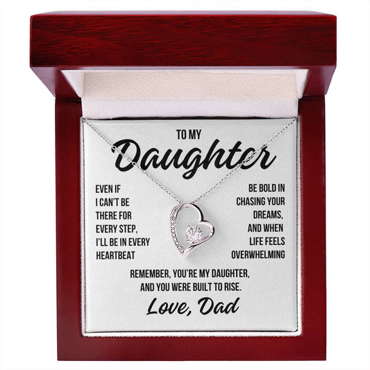 To My Daughter "Be Bold" Forever Love Necklace LS043