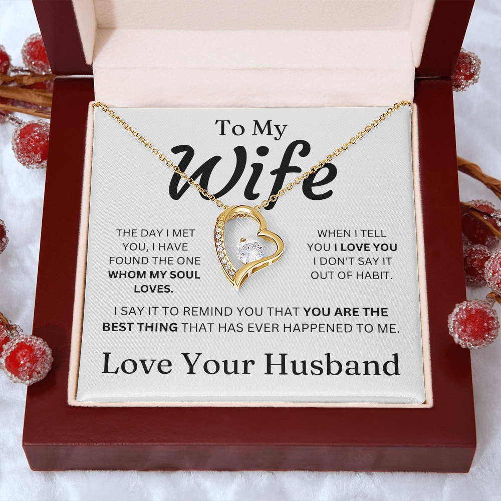 To My Wife - You Are The Best Thing - Forever Love Necklace