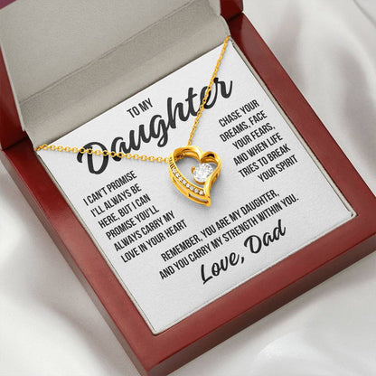 To My Daughter "Chase Your Dreams" Forever Love Necklace LS037