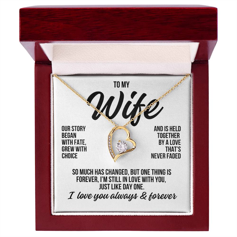 To My Wife "A Love That's Never Faded" Forever Love Necklace LS044