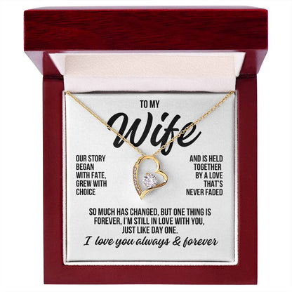 To My Wife "A Love That's Never Faded" Forever Love Necklace LS044