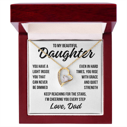 To My Beautiful Daughter "You Have a Light..." Forever Love Necklace LS065
