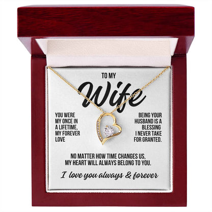 To My Wife "Being Your Husband" Forever Love Necklace LS046
