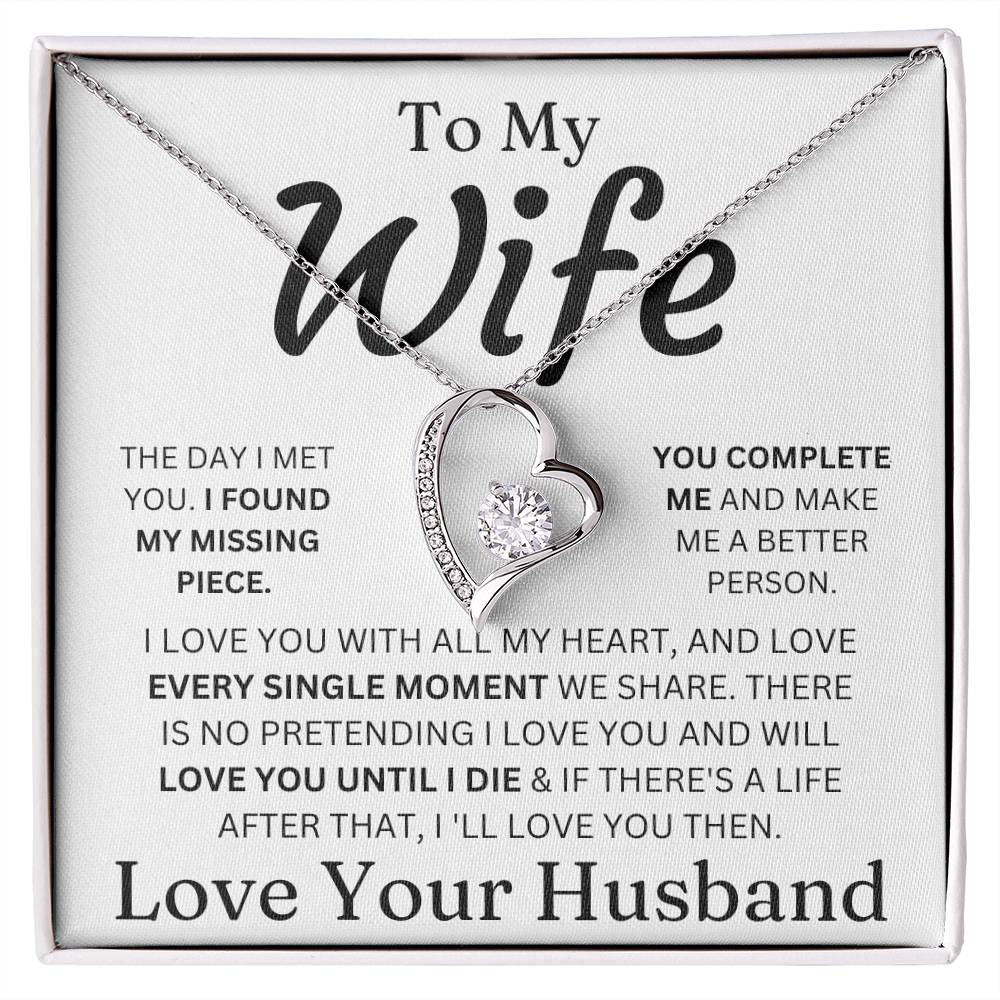 To My Wife - Love You Until I Die - Forever Love Necklace