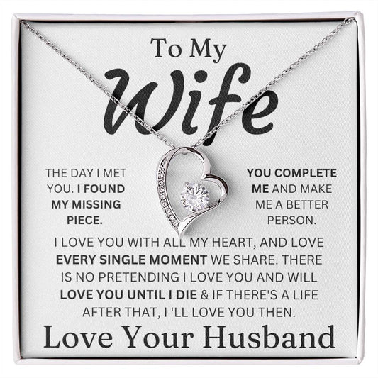 To My Wife - Love You Until I Die - Forever Love Necklace