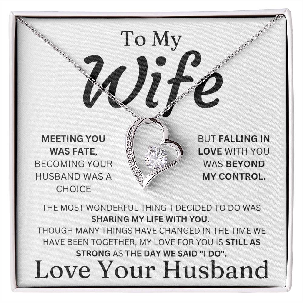 To My Wife - The Day We Said I Do - Forever Love Necklace